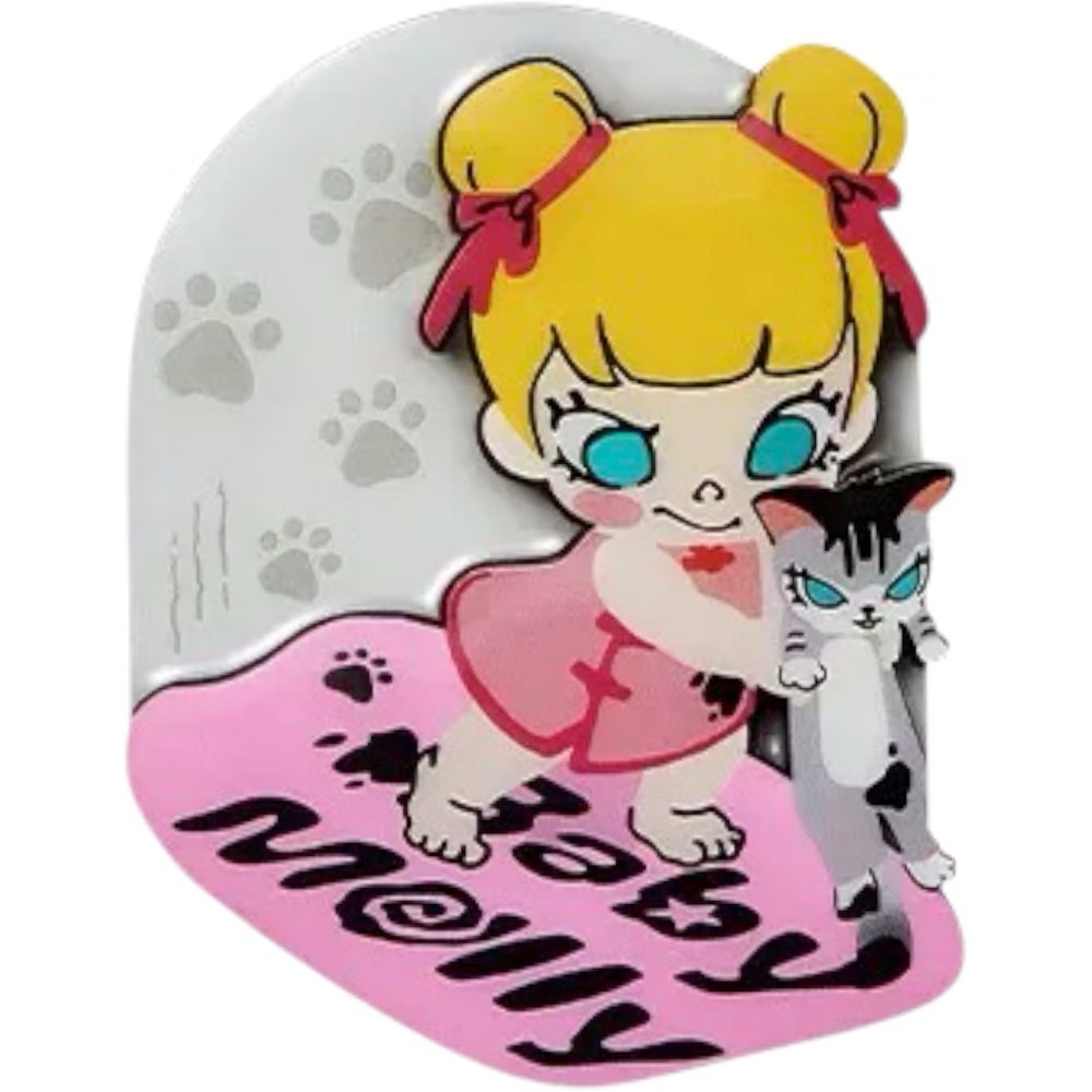 Baby Molly & Baby Tabby Series Magnet - Furry Brush